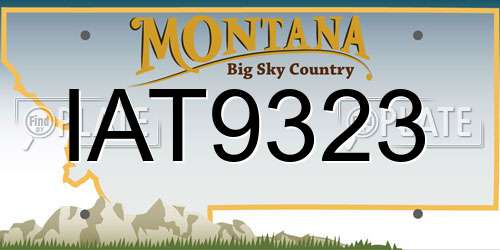 IAT9323 Montana License Plate