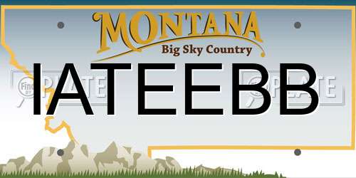 IATEEBB Montana License Plate