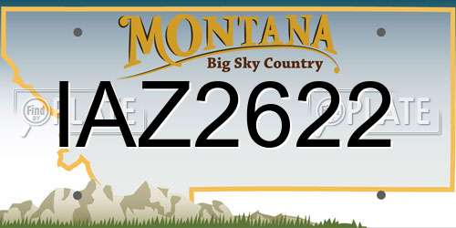 IAZ2622 Montana License Plate