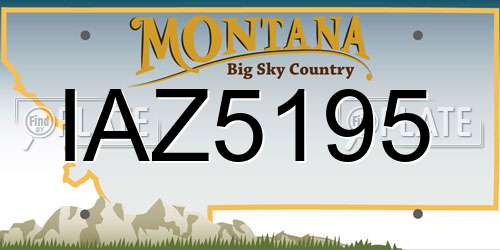 IAZ5195 Montana License Plate