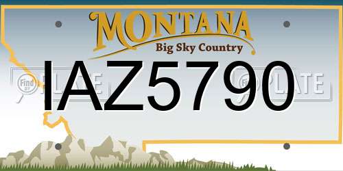 IAZ5790 Montana License Plate