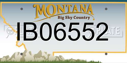 IB06552 Montana License Plate