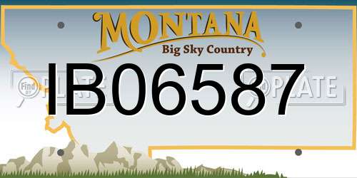 IB06587 Montana License Plate
