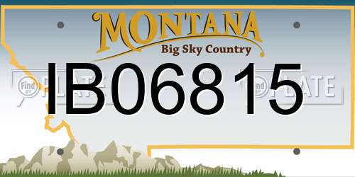 IB06815 Montana License Plate