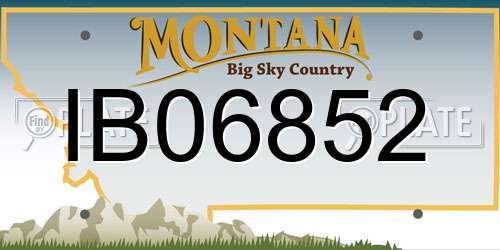 IB06852 Montana License Plate