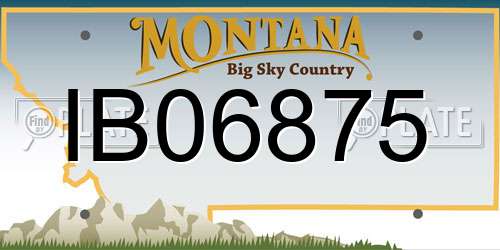 IB06875 Montana License Plate