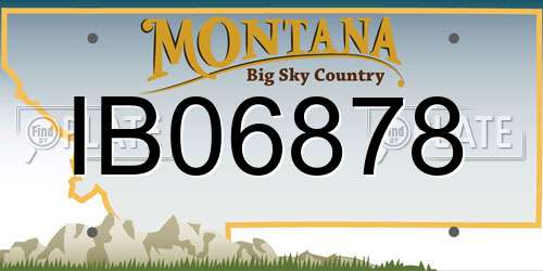 IB06878 Montana License Plate
