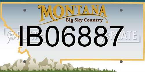 IB06887 Montana License Plate