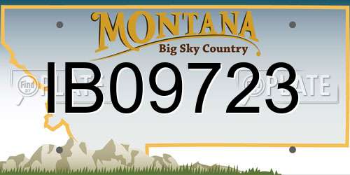 IB09723 Montana License Plate