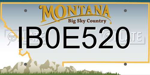 IB0E520 Montana License Plate