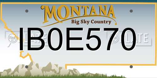 IB0E570 Montana License Plate