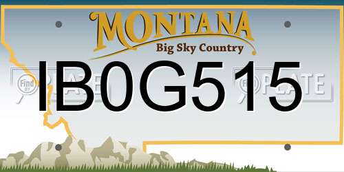 IB0G515 Montana License Plate