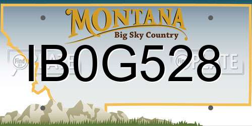 IB0G528 Montana License Plate