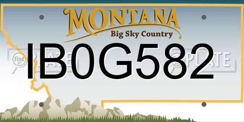 IB0G582 Montana License Plate