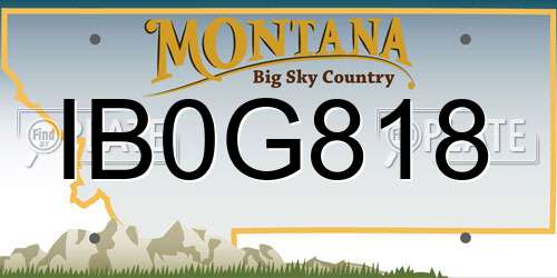 IB0G818 Montana License Plate