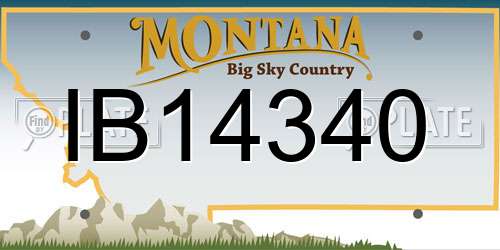 IB14340 Montana License Plate