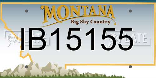 IB15155 Montana License Plate
