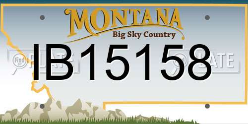 IB15158 Montana License Plate