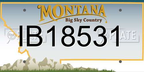IB18531 Montana License Plate