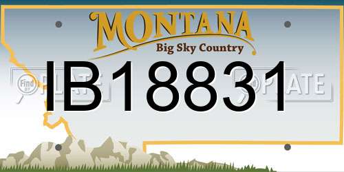 IB18831 Montana License Plate