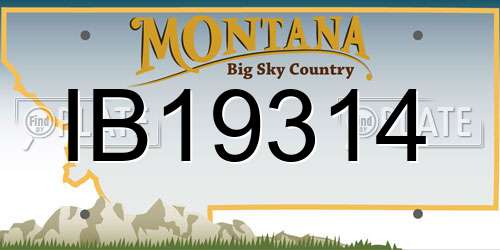 IB19314 Montana License Plate
