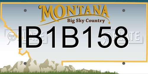 IB1B158 Montana License Plate