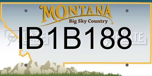 IB1B188 Montana License Plate