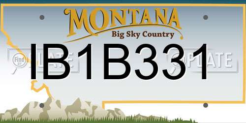 IB1B331 Montana License Plate