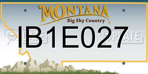 IB1E027 Montana License Plate