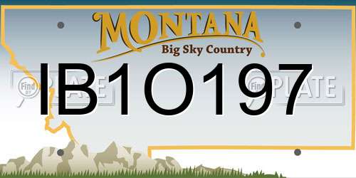 IB1O197 Montana License Plate