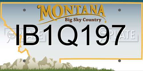 IB1Q197 Montana License Plate
