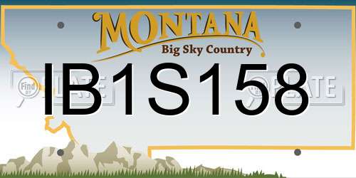 IB1S158 Montana License Plate