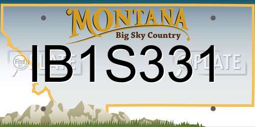 IB1S331 Montana License Plate