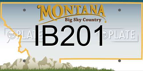 IB201 Montana License Plate