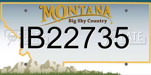 IB22735 Montana License Plate