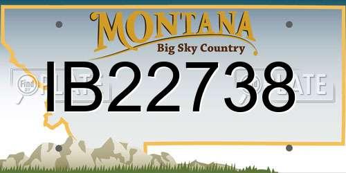 IB22738 Montana License Plate