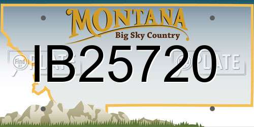 IB25720 Montana License Plate