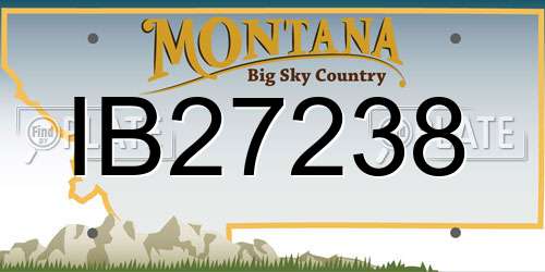 IB27238 Montana License Plate