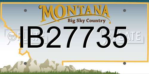 IB27735 Montana License Plate