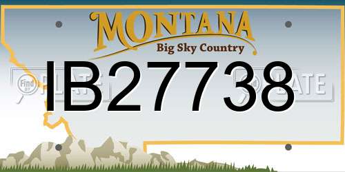 IB27738 Montana License Plate