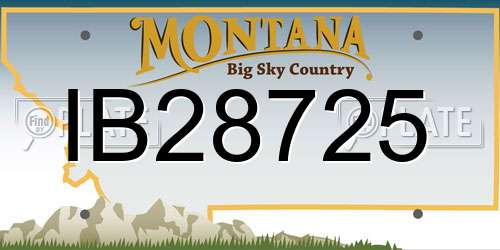 IB28725 Montana License Plate