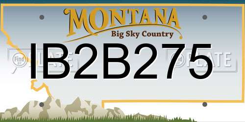 IB2B275 Montana License Plate