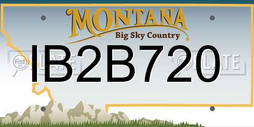 IB2B720 Montana License Plate
