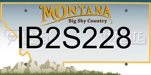 IB2S228 Montana License Plate