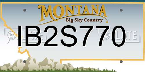 IB2S770 Montana License Plate