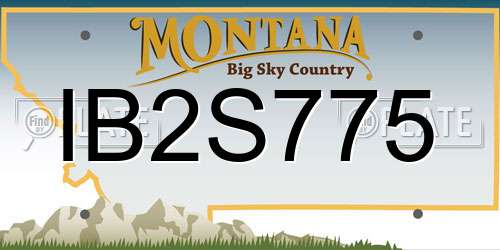IB2S775 Montana License Plate