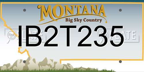 IB2T235 Montana License Plate