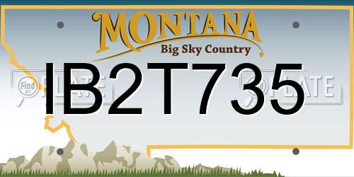 IB2T735 Montana License Plate