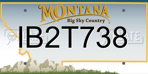 IB2T738 Montana License Plate