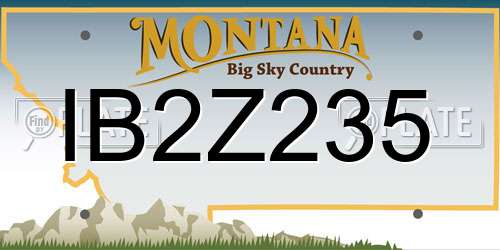 IB2Z235 Montana License Plate